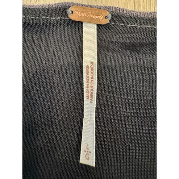 Free People Black Washed Boulevard Tank TopSleeveless Boho Casual -  Size Large - Picture 3 of 5